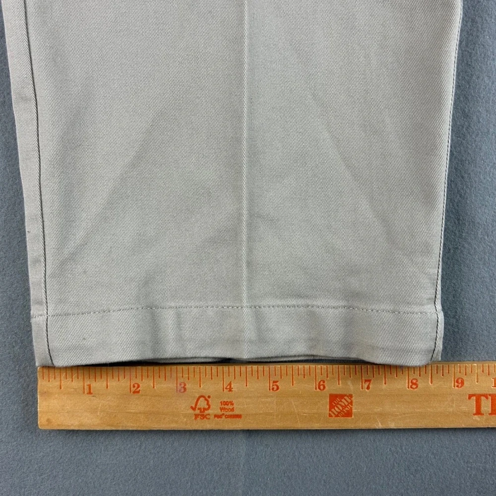 Oak Hill Premium Pant Mens 44/34 Khaki Tan Flat Front Cotton Blend Chino Trouser